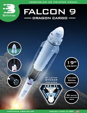 FALCON 9 and Dragon Cargo Plastic model  Rocket  SpaceX NASA  Scale 1:144  picture