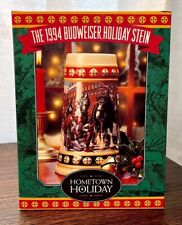 New 1994 Budweiser Holiday Stein Hometown Holiday World Famous Clydesdales picture