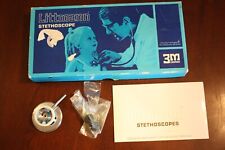 VINTAGE 3M LITTMAN STETHOSCOPE WITH BOX AND MANUAL MISSING TUBING picture