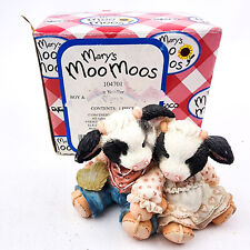 Vintage Enesco Marys Moo Moos Ill Love you for Heifer Figurine 1994 with Box picture