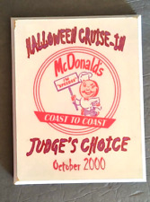 McDonald's Coast To Coast Car Show Award Plaque 2000 Halloween Cruze In Trophy picture
