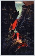 Seven Falls South Cheyenne Canyon Illuminated Night Colorado Springs CO Postcard picture