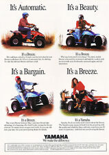 1989 Yamaha Breeze ATV -  Original Advertisement Print Ad J174 picture