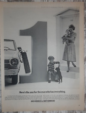 1963 Nationwide Vintage Print Ad Insurance Home Car Life Health Mother Son Puppy picture