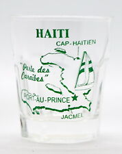 HAITI VINTAGE MAP OUTLINE SHOT GLASS SHOTGLASS picture