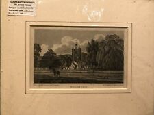 Original Antique matted print St Mary Woodford Essex 1807 Ellis Copper Engraving picture