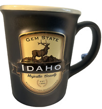 Americaware Idaho Emblem 16 oz. Black Matte Coffee Tea Cup Mug picture