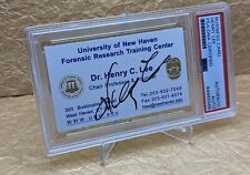 Dr. Henry Lee Autograph PSA/DNA Signed Business Card Forensic Pathologist picture