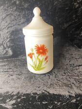 Vintage 1960’s French Milk Glass Apothecary Lidded Spice Jar picture