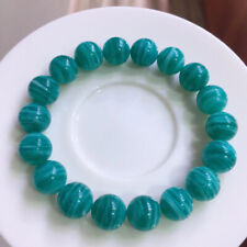 11.5mm Natural Turquoise Amazonite Crystal Gemstone Round Beads Bracelet AAAAA picture