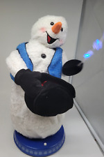 Gemmy Spinning Snow Miser Snowflake Animated Singing Snowman Christmas Read picture