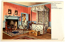 Betty Washingtons Bedroom Kenmore Painting Ruth Perkins Safford Antique Postcard picture