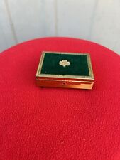 Vintage Girl Scouts of America GSA Brass Trinket Jewelry Box w/ Mirror Velvet picture