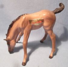 Vintage Hagen Renaker Grazing SCAMPER Palomino Horse Figure with Foil Label picture