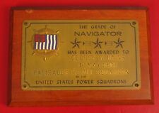 VINTAGE 1962 UNITED STATES POWER SQUADRONS NAVIGATOR YACHT PLAQUE GEORGE HAINS  picture