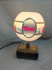 Vintage 1980's Coors Light Digital Clock  Up Globe Lamp (video) Working picture