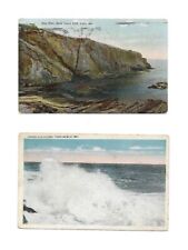 York Beach Nubble Light Bald Head Maine Antique Postcards Postage Lot 1909-1933 picture