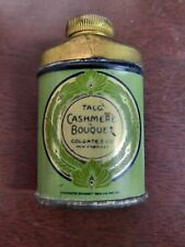 Vintage Cashmere Bouquet Powder Talc Tin FULL Colgate  2