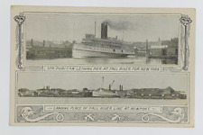 STR Puritan Leaving Pier at Fall River for NY Landing at Newport Postcard picture