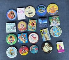 Disney Authentic Vintage Pin-back Buttons Assorted Lot of 20 No Duplicates (PB13 picture