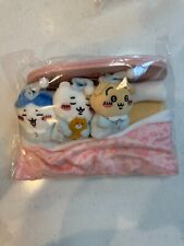 Chiikawa Plush Usagi Hachiware Mascot Nightgown Bed Toy  Set of 3 Japan New picture
