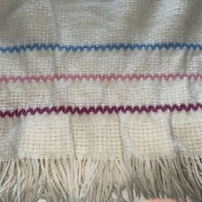 Vintage Faribo Acrylic Wool Fringed Robe Throw Blanket  childs blanket made USA picture