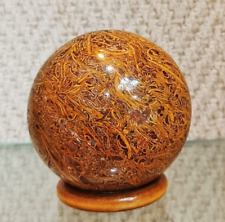 100MM Large Mariam Jasper Sphere Mariam Jasper Ball WIth Golden Metal Stand picture