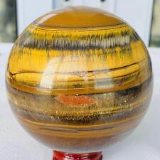 Natural Tiger Eye stone ball quartz crystal ball Reiki healing 1200G picture