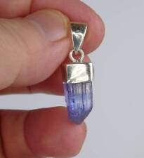 Gem Quality Blue TANZANITE Natural Crystal 925 Silver Pendant | 3.48 gram #pw picture