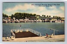 Clearwater FL-Florida, Clearwater Municipal Marina, Vintage c1960 Postcard picture