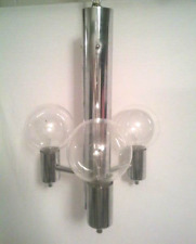Vintage 1960's MCM Atomic Space Age Chrome Chandelier Light Hanging Lamp picture