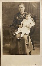 RPPC Grandma Byer holds Baby Franklin Antique Real Photo Postcard c1910 picture
