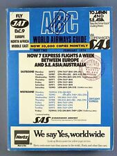 ABC WORLD AIRWAYS GUIDE FEBRUARY 1974 AIRLINE TIMETABLE PART TWO BLUE BOOK PIA picture