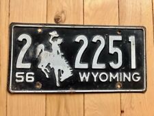 1956 Wyoming Truck License Plate picture
