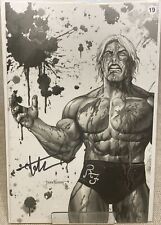 Codename Ric Flair #1 Battle Damage B&W Virgin Variant SIGNED by Kirkham W/COA picture