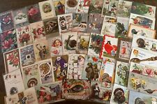 Nice Lot of 60~Mixed Vintage Antique Holidays Greeting Postcards~in sleeves-k156 picture
