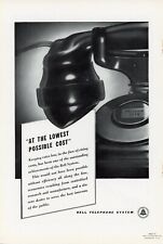 1940 Bell Telephone System Vintage Ads x4 Phones Lowest Cost Bargain picture
