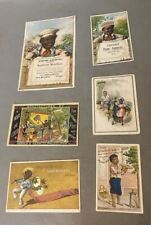 Collection of 6 Antique Victorian Advertising Trade Cards picture