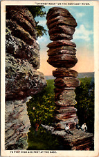 Chimney Rock Polly's Bend Kentucky River Gorge Vintage C. 1920's Postcard picture
