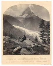 William England, Switzerland Matterhorn Gurner Zermatt Vintage Albumen Print 1860 T picture