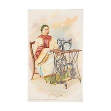 1892 Singer Manufacturing Co Sewing Trade Card China Costume picture