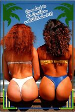Postcard Two Women Things Butts Out Caribbean Schizophrenia C47 picture
