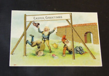 Vintage Easter Postcard Gnome Elf-Easter Greeting picture
