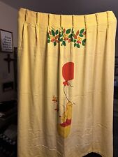 Vintage Sears Winnie The Pooh Pinch Pleat YELLOW Curtains 2 Panels  36 X 60 picture