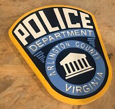 Police Arlington County 3D routed carved wood patch plaque Sign Custom picture