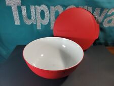 Tupperware Allegra Serving Bowl 3.5L L / 14.75 cups red & white red seal  picture