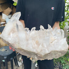 46.7lb A++Large Natural clear white Crystal Himalayan quartz cluster /mineralsls picture