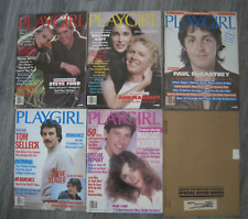 PLAYGIRL 1982 Magazines. Lot of 6 - March, April, June, Oct, Nov Dec Tom Selleck picture