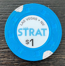 The Strat Hotel & Casino Las Vegas NV White Inlay Version $1 Casino Chip picture