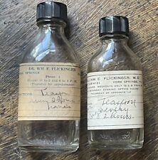 York Springs PA Flickinger, Pair of Labeled Medicine Bottles, Phone Number 1 picture